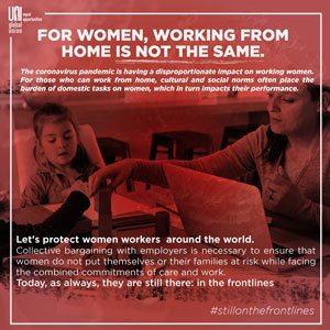 Poster - For women, working from home is not the same - in english 